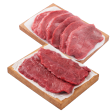 Malse runderbieflappen of runderschnitzels